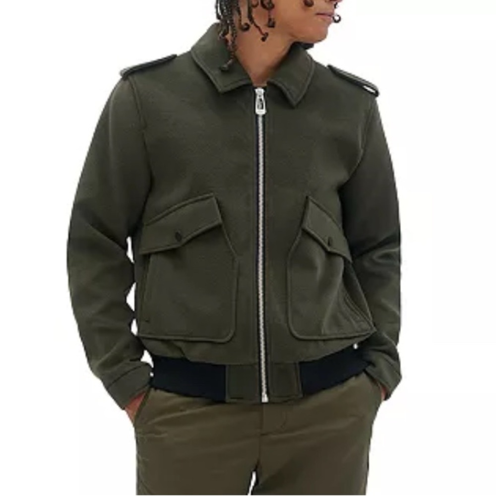 Noize Maxwell Began Wool Bomber Field Jacket Green Men’s Sz L